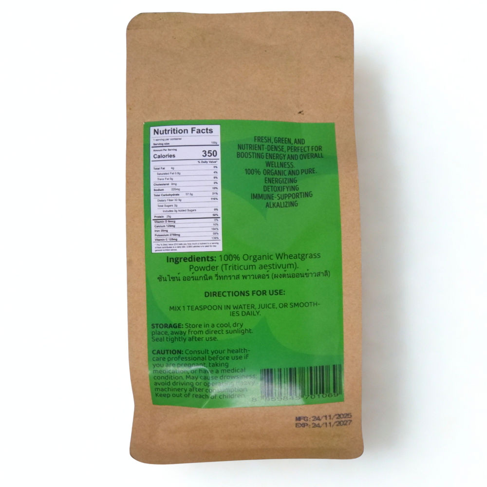 .Sunshine Market Organic Wheatgrass Powder (100g)