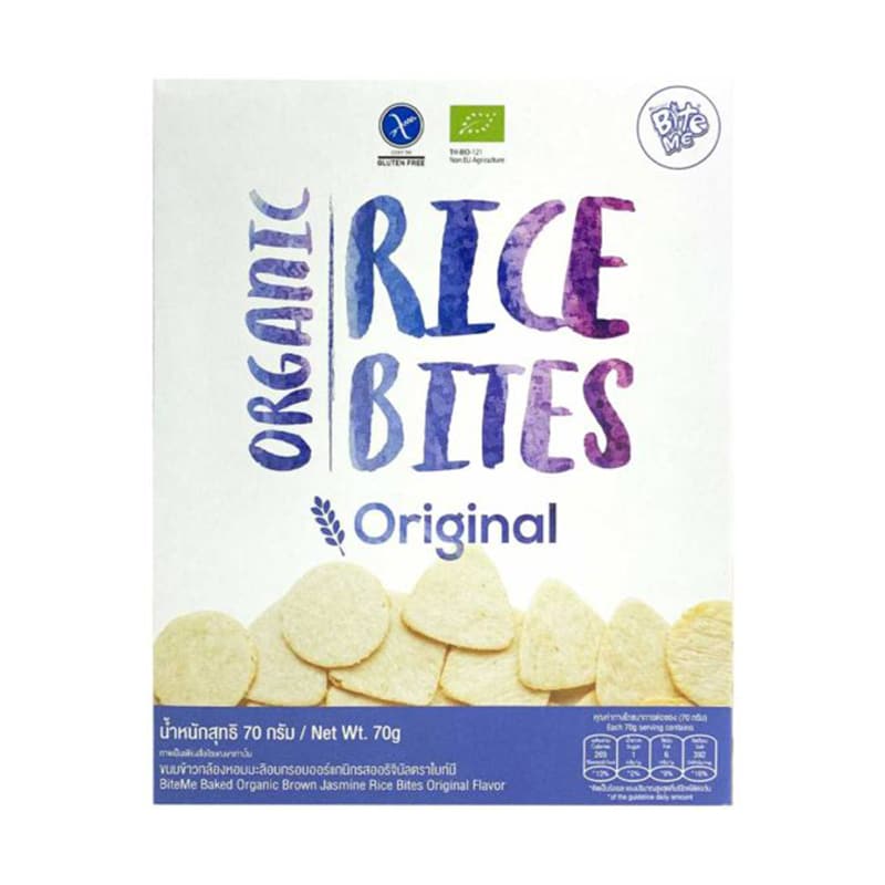 Bio Asia Organic Rice Bites - Original Flavor - Baked Jasmine Rice (70g)