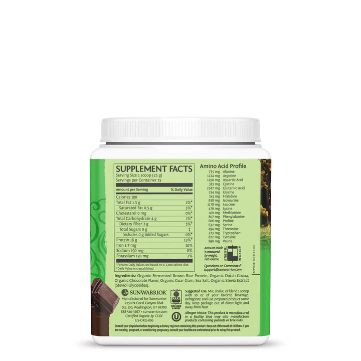Sunwarrior Classic Protein - Chocolate (375g) - Rescue