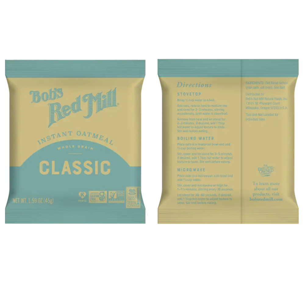 บ็อบส์ เรด มิลล์ ข้าวโอ๊ตสำเร็จรูปคลาสสิกปลอดกลูเตน (8 ซอง)