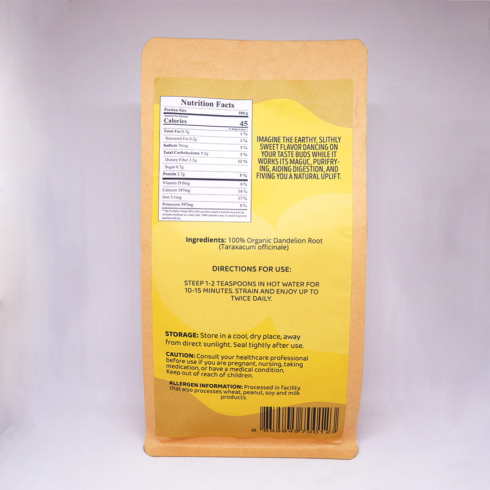 .Sunshine Market Organic Dandelion Root (100g)