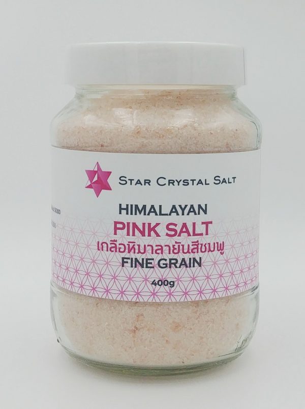 เกลือหิมาลัยสีชมพู สตาร์คริสตัล เกลือเม็ดละเอียด (400ก.)