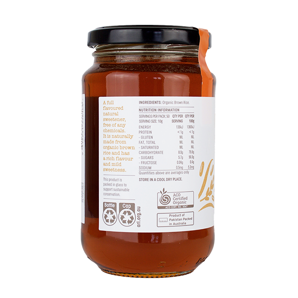 PureHarvest Organic Rice Malt Syrup (500g)