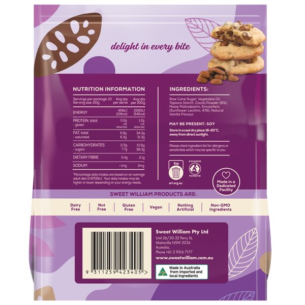 Sweet William Vegan Mylk Chocolate Chips (200g)