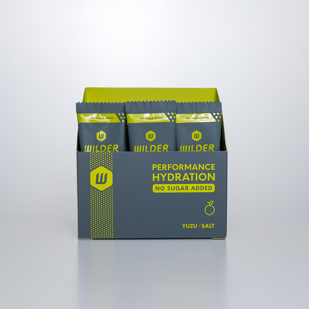 Wilder Yuzu Electrolytes zero sugar fast hydration sachets, 30-pack box