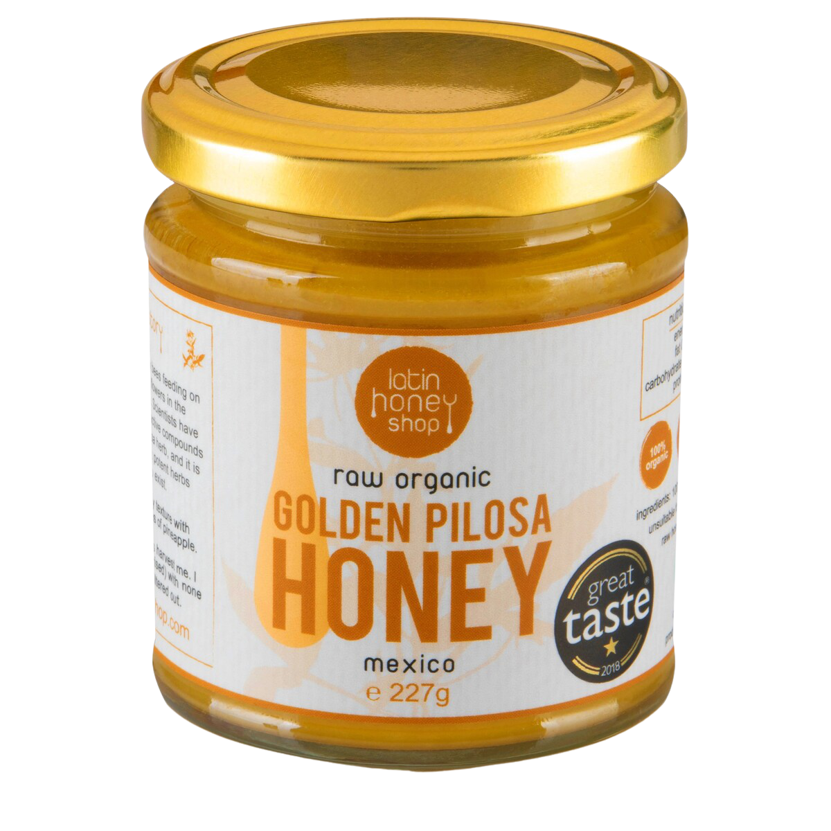 Latin Honey Shop น้ำผึ้งออร์แกนิกสีทอง Pilosa ดิบจากเม็กซิโก (227 กรัม)