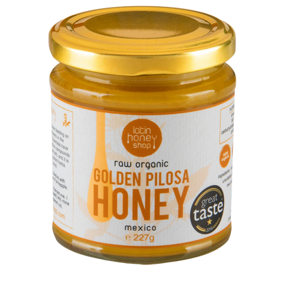 Latin Honey Shop น้ำผึ้งออร์แกนิกสีทอง Pilosa ดิบจากเม็กซิโก (227 กรัม)