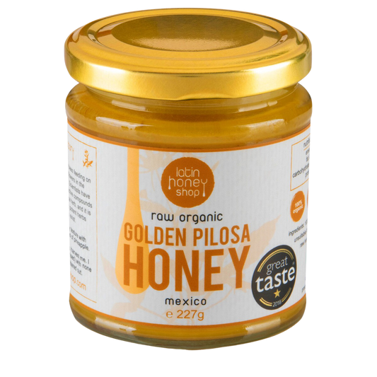 Latin Honey Shop น้ำผึ้งออร์แกนิกสีทอง Pilosa ดิบจากเม็กซิโก (227 กรัม)