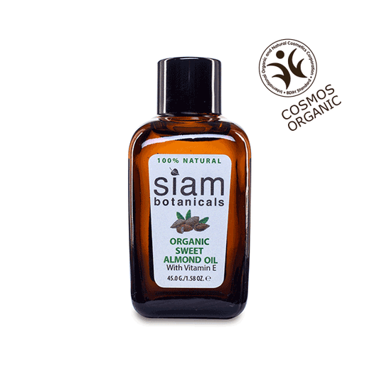 Siam Botanicals Organic Sweet Almond Oil with Vitamin E (45g)