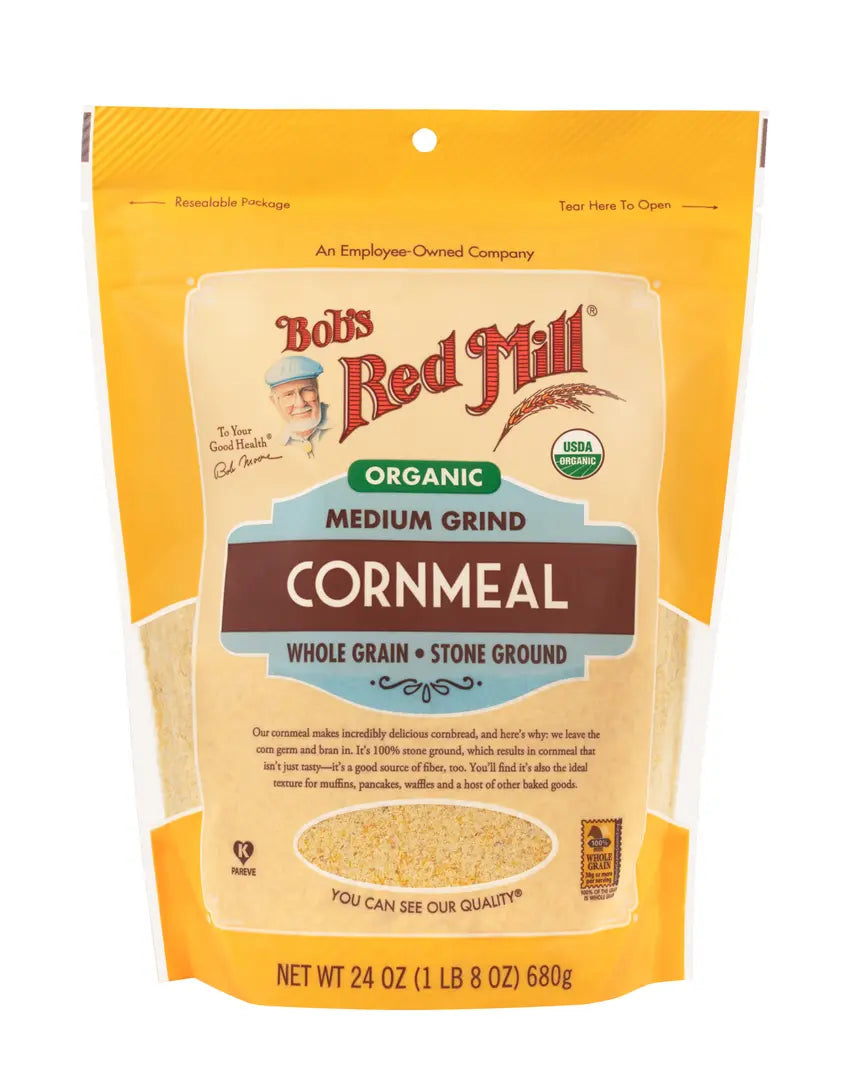 Bob's Red Mill Organic Medium Grind Cornmeal (680g)