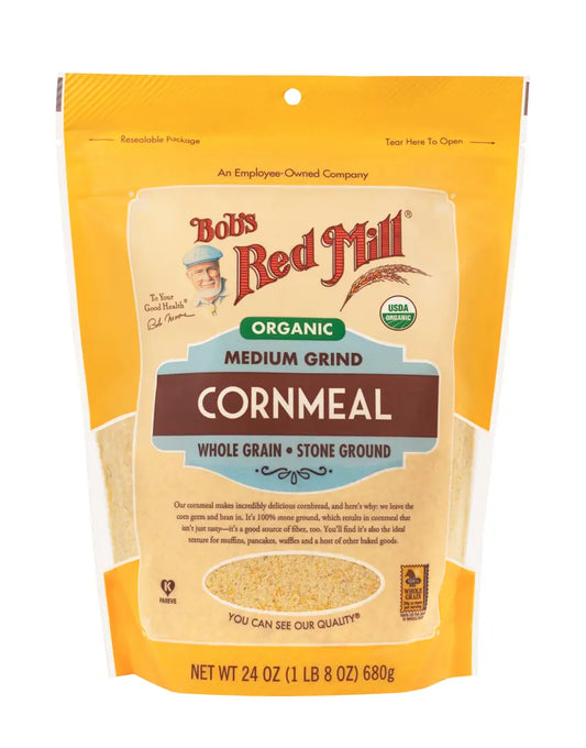 Bob's Red Mill Organic Medium Grind Cornmeal (680g)