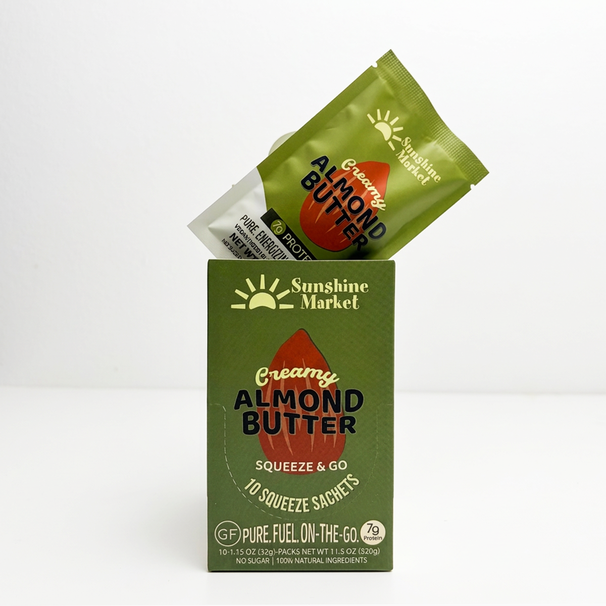 Sunshine Market Creamy Almond Butter Sachet Box (10 packets) (320g)