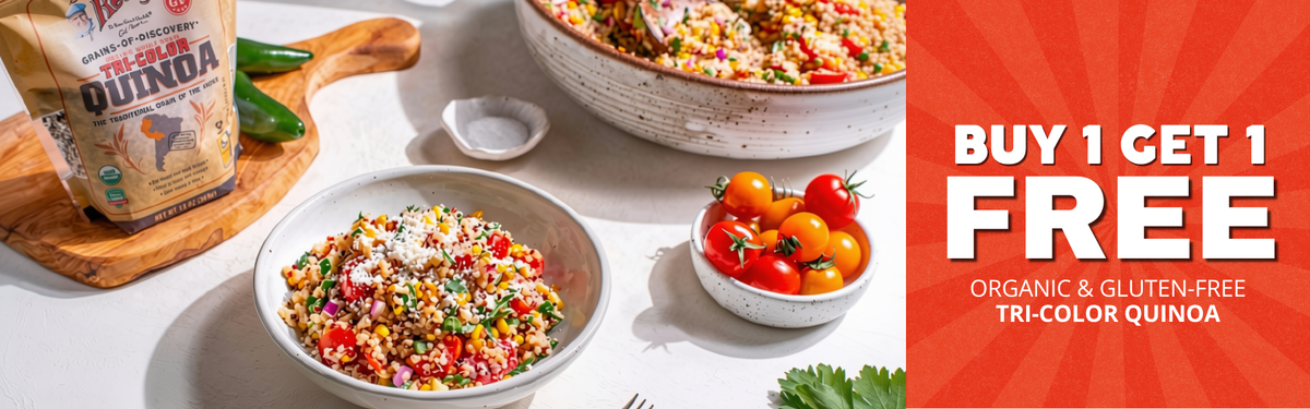Buy 1 Get 1 Free on Bob's Red Mill organic gluten-free tri-color quinoa at Sunshine Market