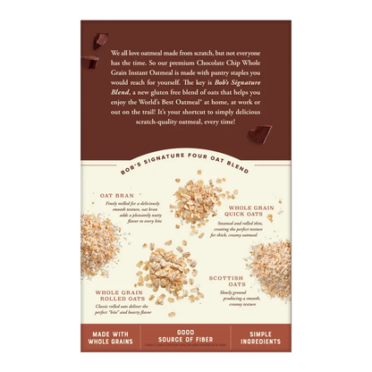 Bob's Red Mill Chocolate Chip Instant Oatmeal (6 Packets)