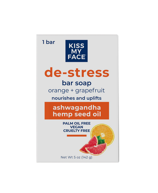 Kiss My Face De-Stress Bar Soap - Orange & Grapefruit (142g)