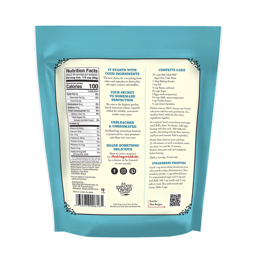 Bob's Red Mill Super-Fine Cake Flour (1.36kg)