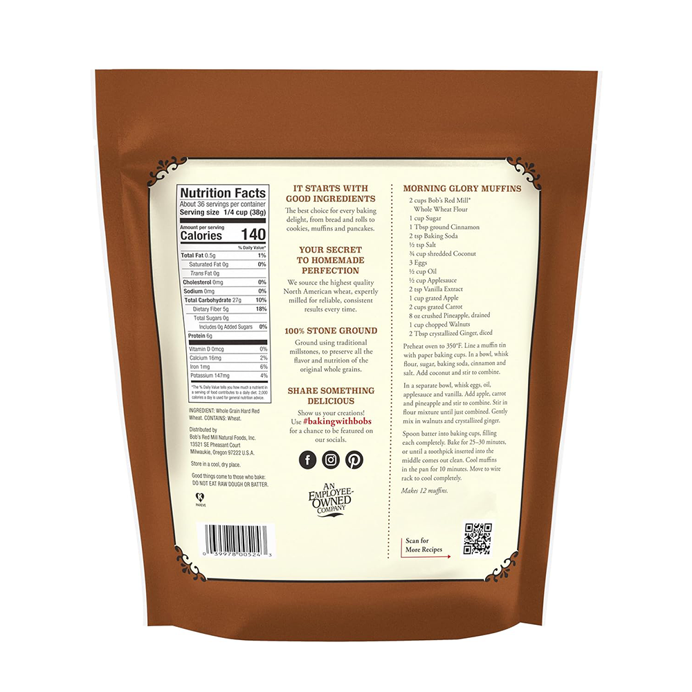 Bob's Red Mill Whole wheat Flour (1.36Kg)