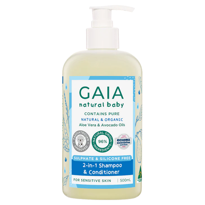 GAIA Natural Baby 2-in-1 Shampoo & Conditioner (500 ml)