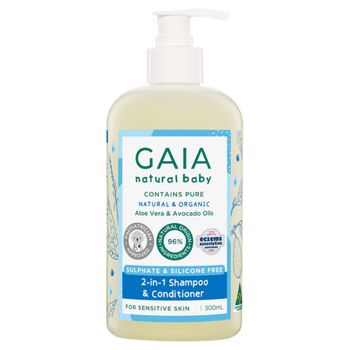 GAIA Natural Baby 2-in-1 Shampoo & Conditioner (500 ml)