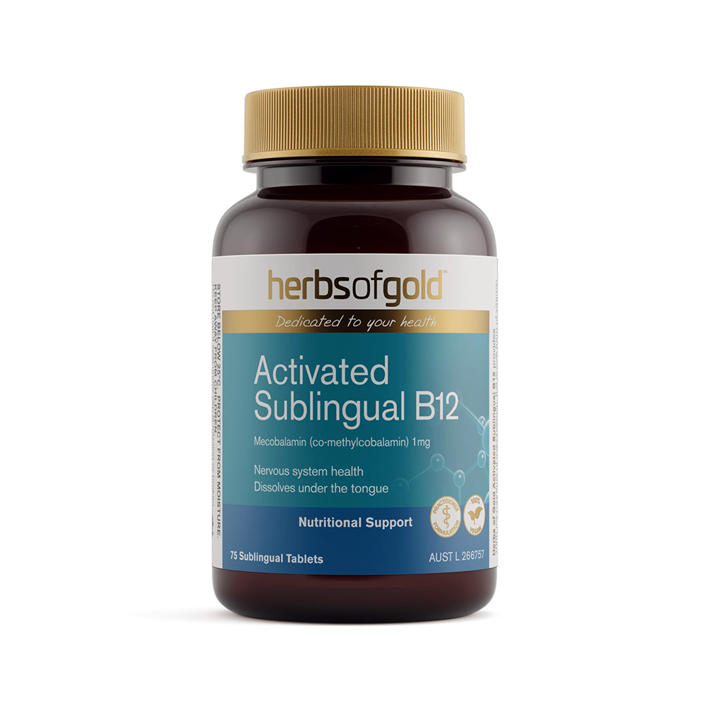 Herbsofgold - Activated Sublingual B12 (75 Sublingual Tablets)