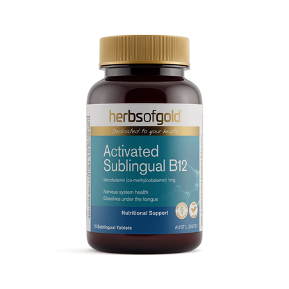 Herbsofgold - Activated Sublingual B12 (75 Sublingual Tablets)