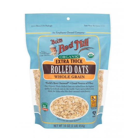 Bob's Red Mill Organic Extra Thick Rolled Oats (454g)