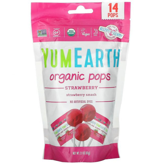 Yum Earth Organic Pops Strawberry