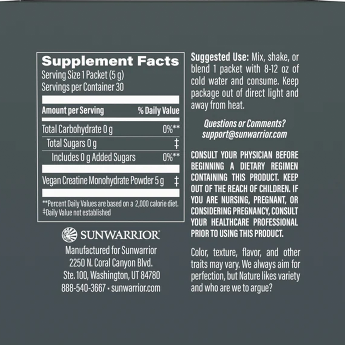 Sunwarrior Active Creatine 30 Sticks - Unflavored