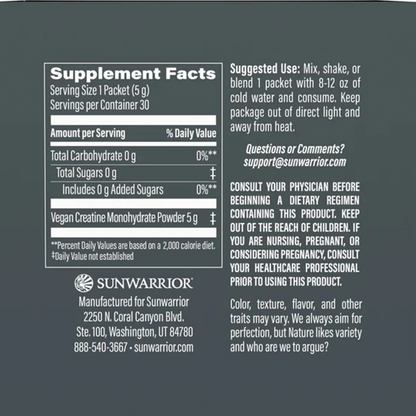 Sunwarrior Active Creatine 30 Sticks - Unflavored