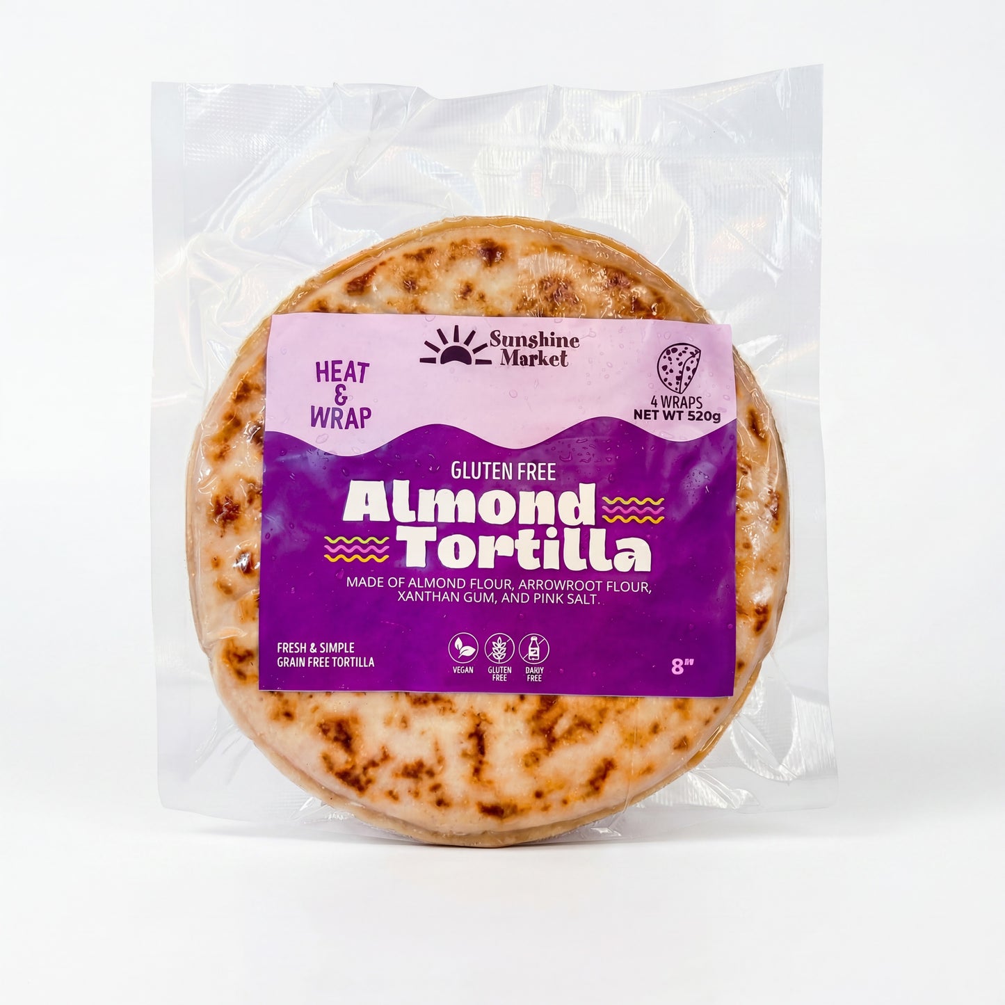 Gluten Free Almond Tortilla - 4 Tortillas (Delivery Only BKK / CM)