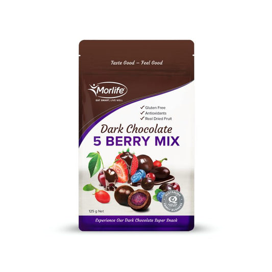 Morlife Dark Chocolate 5 Berry Mix (125g)