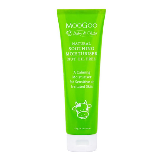 MooGoo Natural Baby Soothing Moisturizer ปราศจากถั่วและน้ำมัน (120 กรัม)