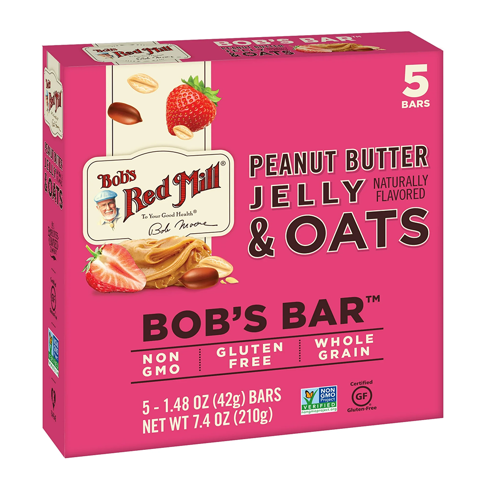 Bob's Red Mill Gluten Free Peanut Butter Jelly and Oats Bar (5 bars - 42g)