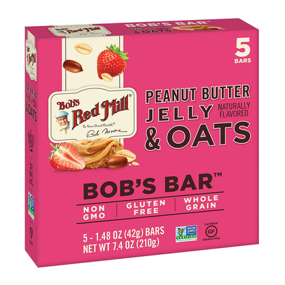 Bob's Red Mill Gluten Free Peanut Butter Jelly and Oats Bar (5 bars - 42g)