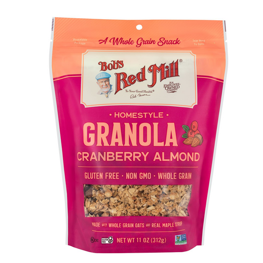 Bob's Red Mill Gluten Free Pan Baked Cranberry Almond Granola (312g) - Rescue