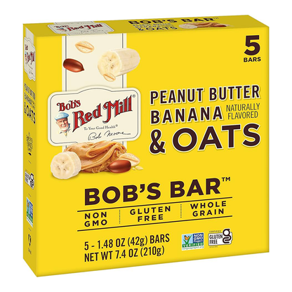 Bob's Red Mill Gluten Free Peanut Butter Banana and Oats Bar (5 bars - 42g)