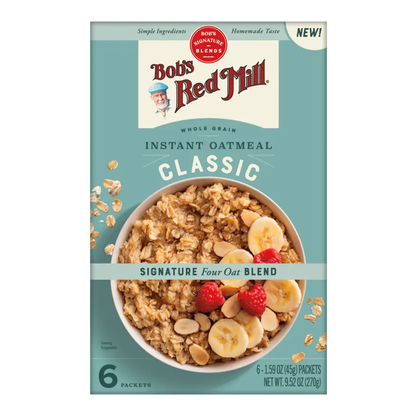 บ็อบส์ เรด มิลล์ ข้าวโอ๊ตสำเร็จรูปคลาสสิกปลอดกลูเตน (8 ซอง) 