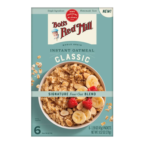 บ็อบส์ เรด มิลล์ ข้าวโอ๊ตสำเร็จรูปคลาสสิกปลอดกลูเตน (8 ซอง) 