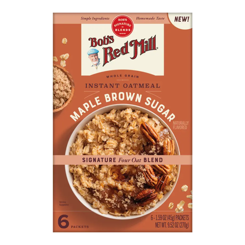 Bob's Red Mill Gluten Free Brown Sugar Maple Instant Oatmeal Sachets (6 Packets)