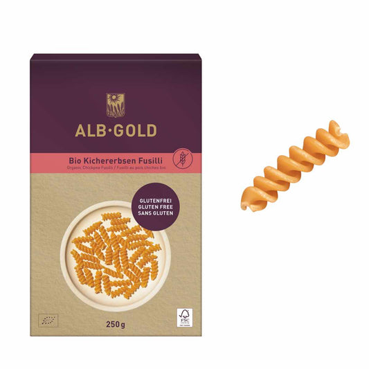 Alb-Gold Organic Chickpea Fusilli (250g)