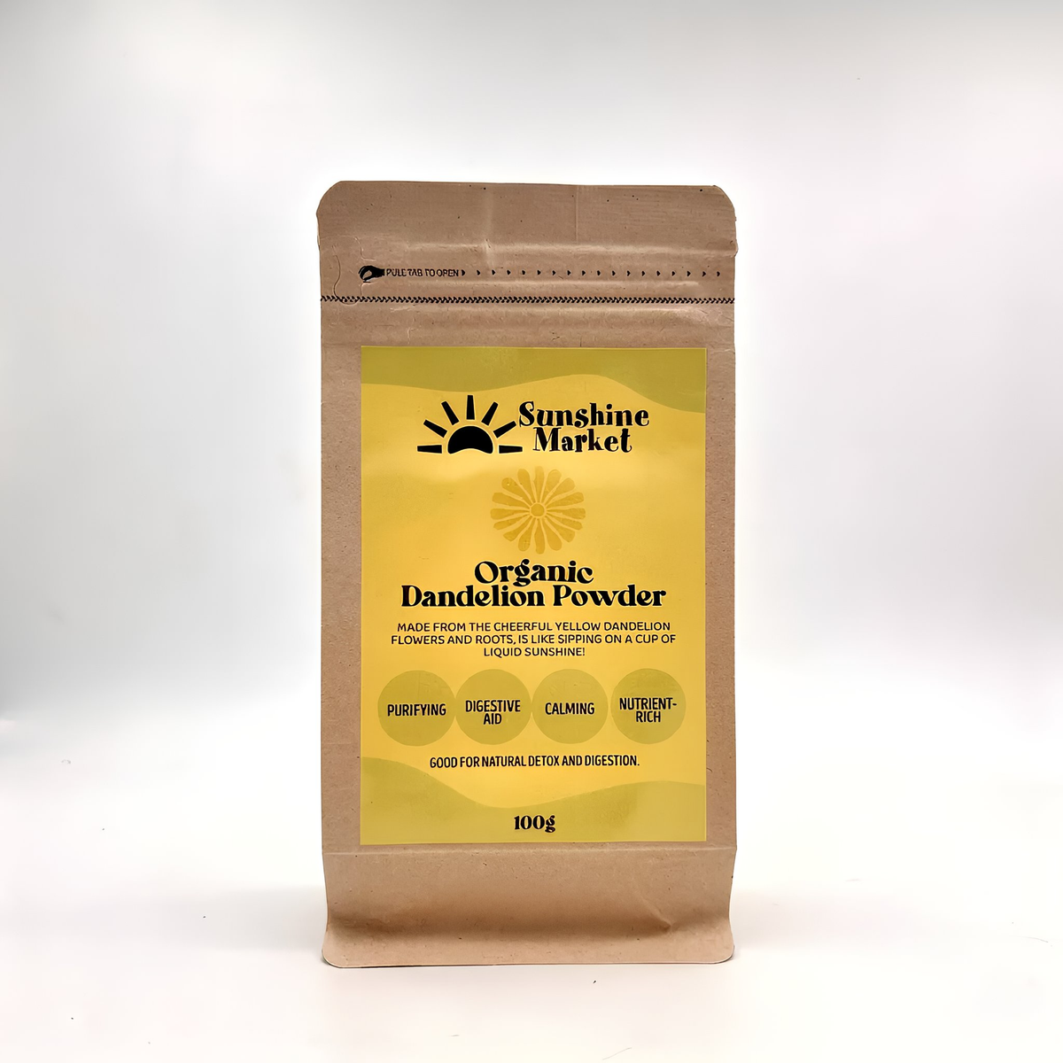 .Sunshine Market Organic Dandelion Powder (100g) 8926118445295