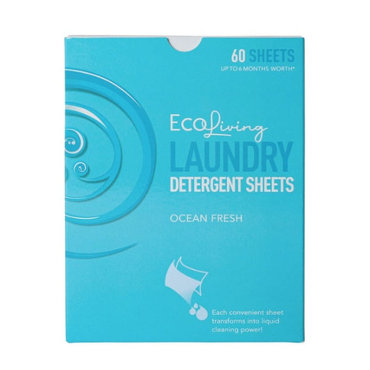 EcoLiving Laundry Detergent Sheets - Ocean Fresh (60 sheets)