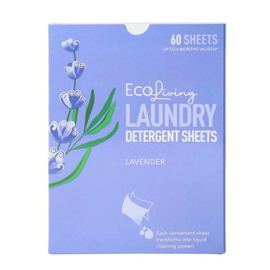 EcoLiving Laundry Detergent Sheets - Lavender (60 sheets)