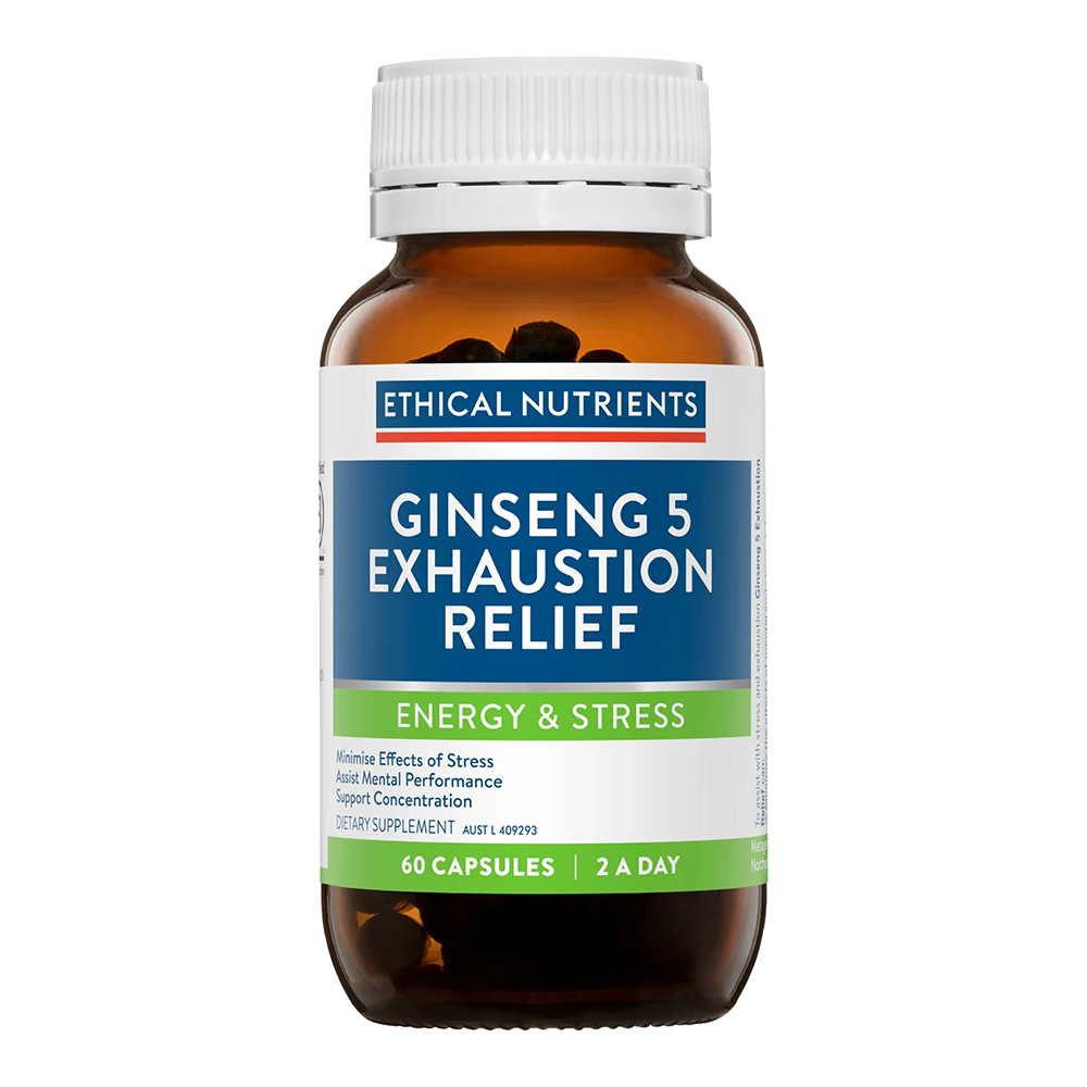 Ethical Nutrients Ginseng 5 Exhaustion Relief (60 Capsules)