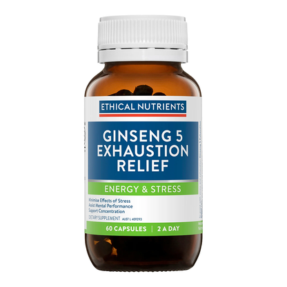Ethical Nutrients Ginseng 5 Exhaustion Relief (60 Capsules)
