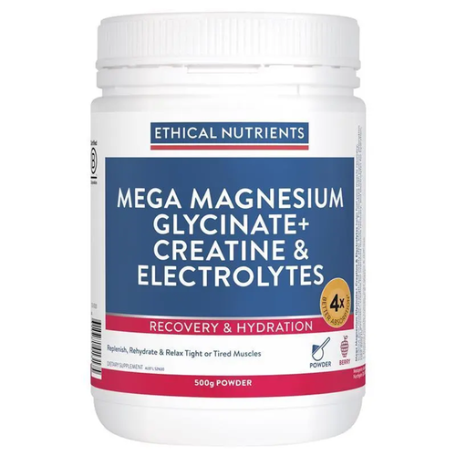 Ethical Nutrients Mega Magnesium Glycinate+ Creatine & Electrolytes Powder (500g)
