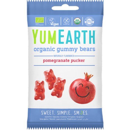 Yum Earth Gummy Bears  Pomegranate Pucker (50g)