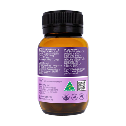 Hab Shifa TQ+ Ultra Strength Black Seed Oil (60 Capsules)
