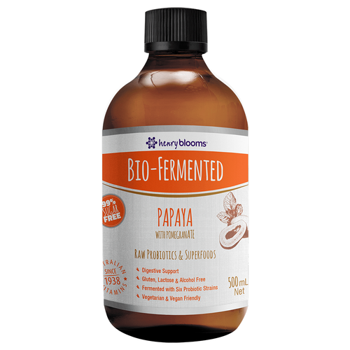 Henry Blooms Bio - Fermented Papaya With Pomegranate (500mL)