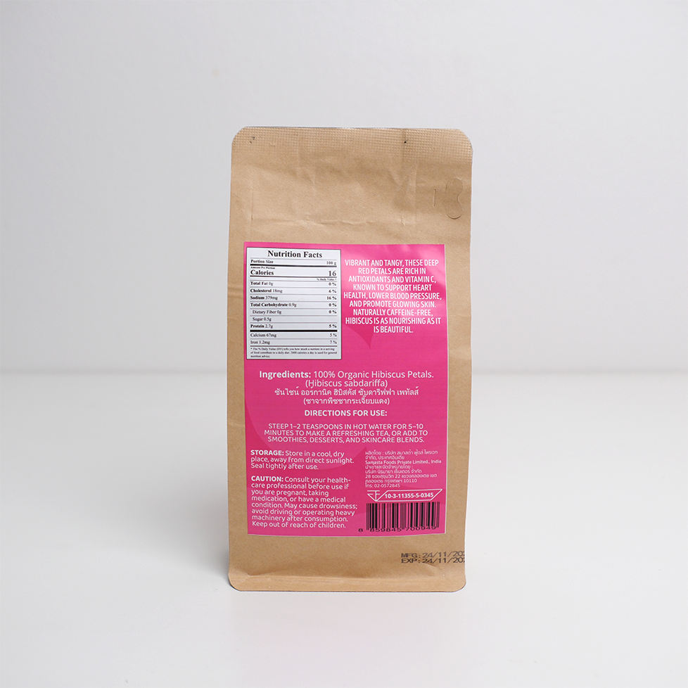 .Sunshine Market Organic Hibiscus Sabdariffa Petals (100g)